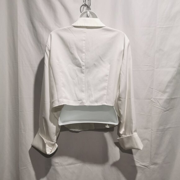 Button Down Blouse with Oversized Collar and Cuffs Size 1XL NWOT #192 - Picture 4 of 6